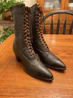 Antique Early 1900s Craddock Victorian Ladies Black Lace up Boots