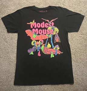 Modest Mouse 2018 Tour Shirt Concert Double Sided Medium Neon Puff Paint - Picture 1 of 11