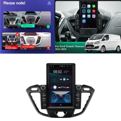10.1'' Vertical Stereo Radio GPS WIFI For Ford Transit Tourneo Custom 2013-2019 - Image 1 of 4