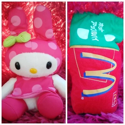 RARE! Vintage 2002​ My Melody​ McDonald's​ Mc Apple Pie Reversible Plush​ Toy​ - Image 1 of 4
