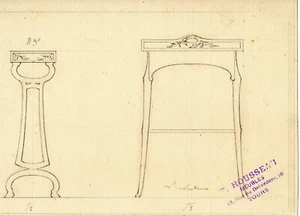 Dibujo Original Drawing - Proyecto Mueble De Almacenamiento - F.Housseau - Bild 1 von 3