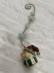 Vintage Home Interiors Snowman Candle Snuffer - Picture 1 of 6