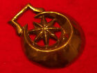Antique Stamped Horse Brass of an 8 Pointed Star in Plain Crescent Surround #v22