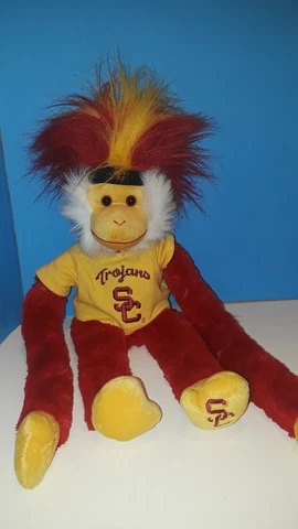 South Carolina Trojans Fuzzhead Wig Monkey Plush Stuffed Animal Collectible Cover