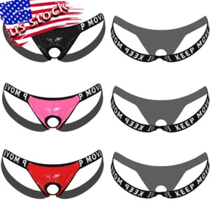 Mens Jockstrap Thongs Gay Underwear Male Latex Hollow Out G-String Panties - Picture 1 of 42