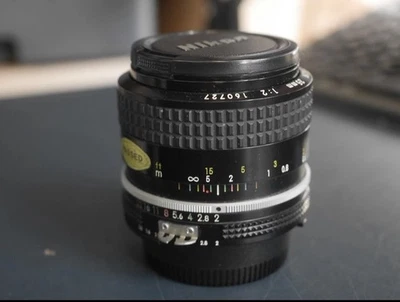 Nikon Nikkor Ai 35mm f/2 wide angle prime lens Nikon F mount - Image 1 of 4