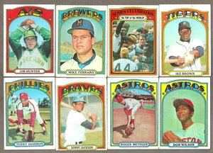 1972 Topps #330 Hunter Ferraro Brown Harmon Jackson Wilson 8 cards FREE Shipping - Picture 1 of 2