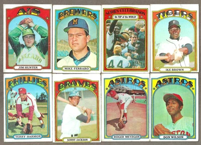 1972 Topps #330 Hunter Ferraro Brown Harmon Jackson Wilson 8 cards FREE Shipping - Image 1 of 2