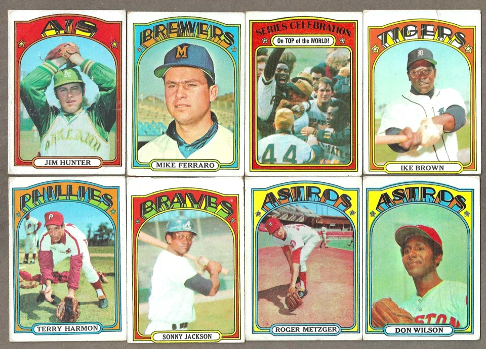 1972 Topps #330 Hunter Ferraro Brown Harmon Jackson Wilson 8 cards FREE Shipping - Image 1 of 2