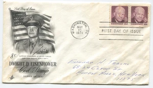 1971 Dwight Eisenhower 8c Coil FDC ArtCraft Cachet Washington DC May 10 - Picture 1 of 2