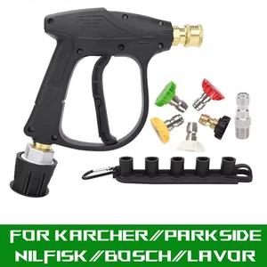 Nilfisk short Pressure Washer Gun 5 Nozzle M22 14Mm Trigger 1/4″ QUICK RELEASE - Picture 1 of 7