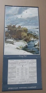 Herkules Pulver Co. Kalender 1953 mit Odgen Pliessner Entenjagd Kunstwerk Vintage - Bild 1 von 6
