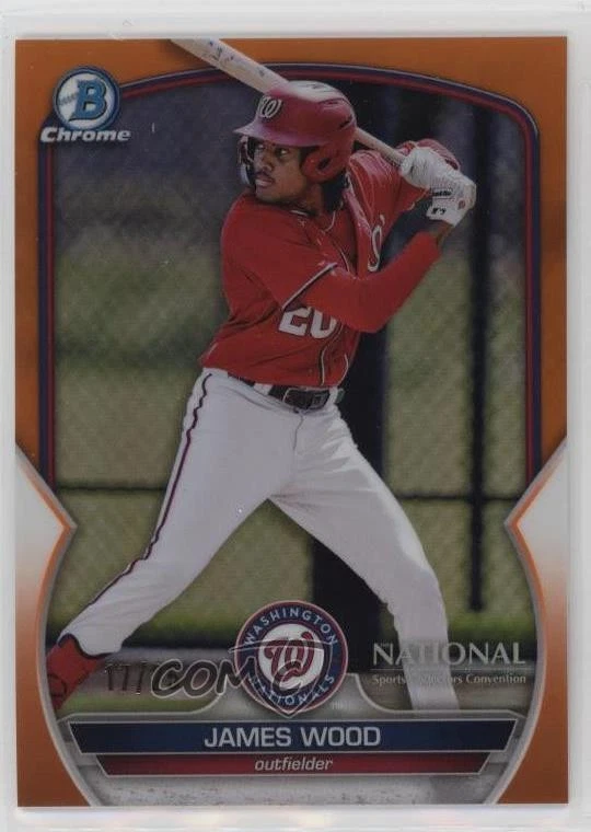 2023 National Convention Wrapper Redemption Orange Refractor /25 James Wood - Image 1 of 2