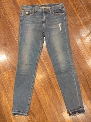 Pantalones de mezclilla Joes para mujer 28 tiro medio ajustados elásticos al tobillo desgastados Foto 1 de 4
