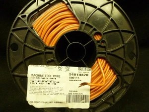 #14 AWG THHN MTW THWN Stranded Copper Wire 500 ft Roll General Cable Orange - Foto 1 di 3