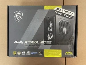 Fuente de alimentación MSI MAG A750GL PCIE5 ATX 80 Plus dorado 750W - solo piezas - no funciona - Imagen 1 de 8