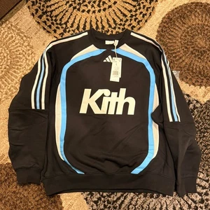Kith for Adidas Football Crewneck Black SS25 - Size Large - Picture 1 of 4