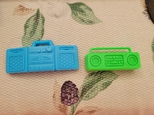 Accesorio Barbie Vintage: Boombox Azul y Verde Años 90 Lote de 2 - Imagen 1 de 5