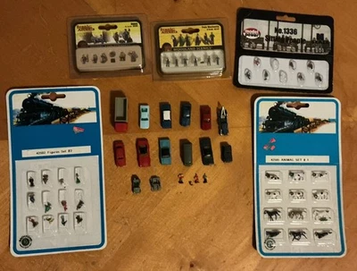 Lot Of N Scale Vehicles, People And Animals - Image 1 of 4