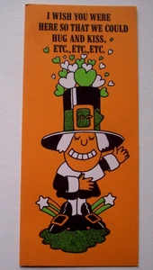 Pilgrim wants romance unsigned vintage Thanksgiving  greeting card *XX11 - Picture 1 of 3