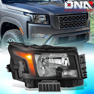 For 2022-2025 Nissan Frontier Right Passenger Side Halogen Headlight Lamp Black - Image 1 of 4