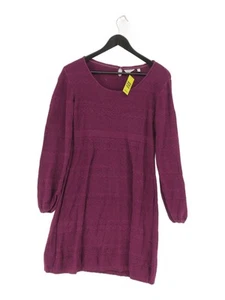 FatFace Women's Midi Dress UK 12 Purple 100% Cotton Jumper Dress - Picture 1 of 6