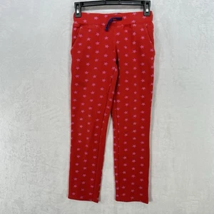 Mini Boden Sweatpants Kids Size 10Y Red Pink Stars AOP Unisex Drawstring - Picture 1 of 11