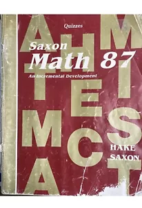 Saxon Math 87 (1st Edition) 8/7 Quizzes Book (SEE PICTURES!) - Picture 1 of 8