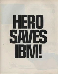 ITHistory (1984) AD MDS Mohawk Data "Hero Saves IBM!" Q - Picture 1 of 2