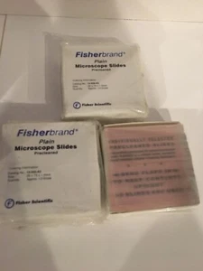 Fisherbrand 12-550-A3 Microscope Slides Lot Of 3 25X 75 X 1 mm Precleaned - Picture 1 of 5