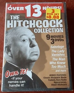 The Hitchcock Collection (DVD, 2005, 3-Disc Set) factory sealed - Picture 1 of 2