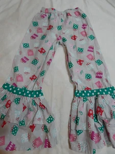 HTF Jelly The Pug Girls size 8 Ruffle Hem CHRISTMAS Present Pants Ric Rac Ribbon - Picture 1 of 4