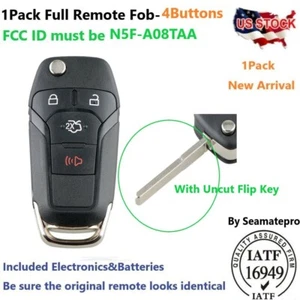 For 2013 2014 2015 2016 Ford Fusion Keyless Entry Remote Flip Key Fob N5F-A08TAA - Picture 1 of 6