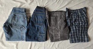Boys Size 7-8 Denim Jeans , Cargo Corduroy , Plaid Pants, CHOICE 100% Cotton VTG - Picture 1 of 17