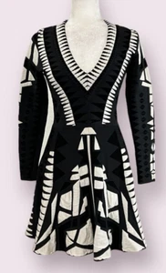 NWT Parker Women's Cardigan Fit & Flare Dress Size XS Stretch Zip Long Sleeve - Picture 1 of 13