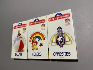 BABY'S FIRST IMPRESSIONS VHS LOT - COLORS, SHAPES & OPPOSITES - RARE - Picture 1 of 3