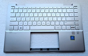 HP Pavilion 14-DY 14-DY0 Palmrest UK Backlit Keyboard Top Case M45221-031 SILVER - Picture 1 of 5