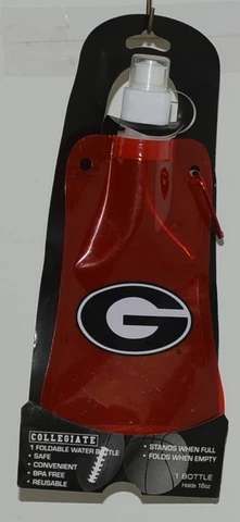 Collegiate Licensed Georgia Bulldogs Reusable Foldable Water Bottle Cover