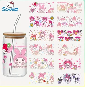 Sanrio Kuromi & My Melody UV Transfer Stickers for Cup, Helmets, Skateboards - Picture 1 of 16