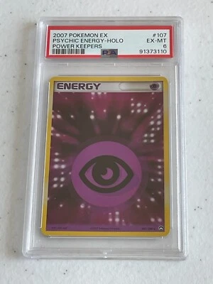 HOLO RARE Psychic Energy! PSA 6! 2007 Pokémon TCG EX Power Keepers 107/108 EX-MT - Image 1 of 2