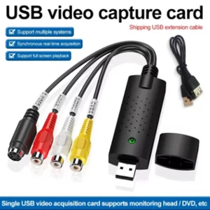 USB 2.0 Audio TV Video VHS to DVD PC HDD Converter Adapter Capture Card Disk UK - Picture 1 of 11