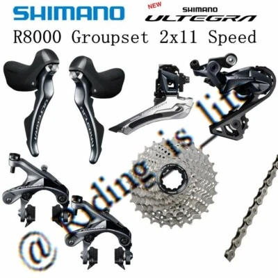 Shimano Ultegra R8000 2X11-Speed Road Groupset 25T/28T/30T/32T/34T W/O Crank&B.B - Image 1 of 4