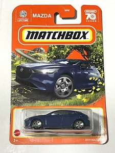Mazda 3 2019 hatchback nuevo Matchbox Mattel azul marino modelo diecast de coche - Imagen 1 de 7