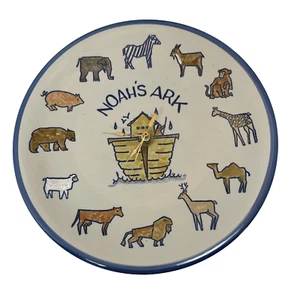 Louisville Stoneware Wall Clock Noah's Ark Pottery Clock Nursery Bible Class - Picture 1 of 7