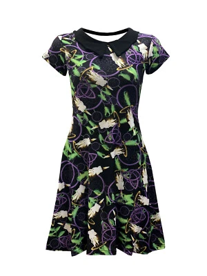 Gothic Dream Catchers Celtic Symbols Spiritual Candles Collar Dress Halloween - Image 1 of 2