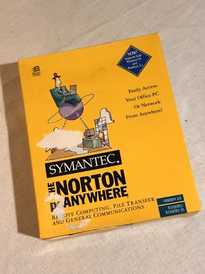 Symantec The Norton pcAnywhere Version 2.0 Windows 95 3.5” Complete - EXCELLENT - Image 1 of 3