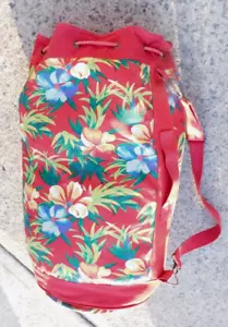 BIG 24" TALL BEACH BAG tropical floral Duffel Bag TRAVEL GYM Military Style GAP - Picture 1 of 6