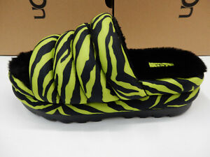 UGG Womens Maxi Slide Tiger Print Key Lime Size 9