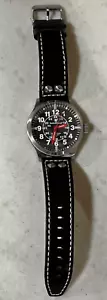 Smith & Wesson Mumbai Lamplighter Black Leather Wrist Watch - Picture 1 of 4
