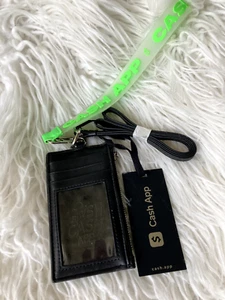 Limited Edition Black Cash App Unisex Wallet 5.25 x3 in Wristlet or Lanyard - Picture 1 of 4